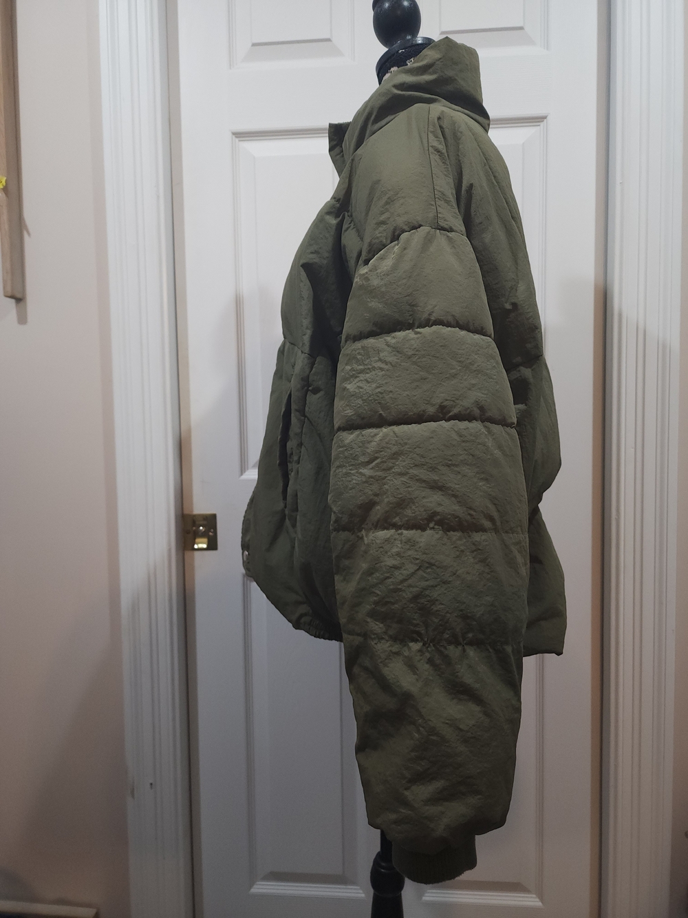 Free People Olive Green Oversized Puffer Jacket - Picture 6 of 12